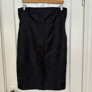 Elegant Black Floral Skirt